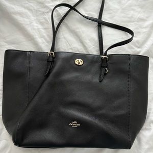 Coach Black Leather Shoulder Bag